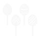 Make A Wish White - Easter Egg Cupcake Toppers Set Of 4