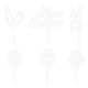 Make A Wish White - Easter Cupcake Toppers Set Of 6