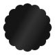 13 Inch Ganache Plate Black Scollop Style 2 Set of 2