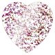11 Inch Heart Ganache Plate Pink Glitter Set of 2