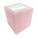 Simply Making 10 Inch Baby Pink Extra Deep MATT Cake Box with Window
