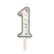 Candles - Green Numeral 1 (64mm / 2.5