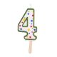 Candles - Green Numeral 4 (64mm / 2.5