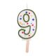 Candles - Green Numeral 9 (64mm / 2.5