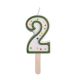 Candles - Green Numeral 2 (38mm / 1.5