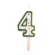 Candles - Green Numeral 4 (38mm / 1.5