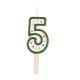 Candles - Green Numeral 5 (38mm / 1.5