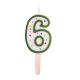 Candles - Green Numeral 6 (38mm / 1.5