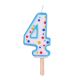 Candles - Blue Numeral 4 (64mm / 2.5