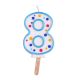 Candles - Blue Numeral 8 (64mm / 2.5