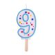 Candles - Blue Numeral 9 (64mm / 2.5