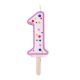 Candles - Pink Numeral 1 (64mm / 2.5