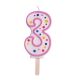 Candles - Pink Numeral 3 (64mm / 2.5