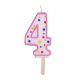 Candles - Pink Numeral 4 (64mm / 2.5