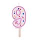Candles - Pink Numeral 9 (64mm / 2.5