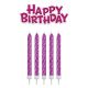 Candles - Pink Happy Birthday with Plaque Set