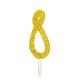 Gold Glitter Number Candle 8