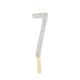 Silver Glitter Number Candle 7 - Silver Glitter Candle - Number 7