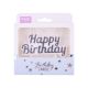 Candle Topper - Happy Birthday Silver - Elegant Birthday Decoration