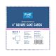 Baking Essentials Square Cake Card (102mm / 4”), Set of 3 - Durable Support for Square Cakes