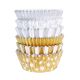 Metallic Gold & Silver Christmas Foil-lined Cupcake Cases (100 Pack)