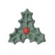 Dark Green Christmas Triple Holly - Christmas Cake Decoration - Pack of 370