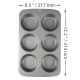 Non Stick - 6 Cup Large Muffin Pan (31.3 x 21.7 x 4cm / 12.3 x 8.5 x 1.6â€)