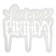 Plastic Cutters - Cake Topper Happy Birthday Modern (185 x 170mm / 7.3 x 6.7
