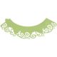 Cupcake Wrappers - Light Green Swirls Pk/12