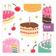 Cake Illustrations Greeting Card - Artistic Greeting for Cake Lovers