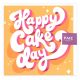 Happy Cake Day' Orange Greeting Card - Vibrant Cupcake Celebration Card