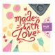Made with Love' Beige Greeting Card - Heartfelt Beige-colored Greeting