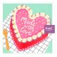 Made with Love' Heart Cake Greeting Card - Loving Message on Heart-themed Card