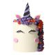 Halloween Edible Cake Decorations - Witch-Unicorn (Set of 7)