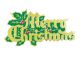 Merry Christmas Green and Gold Coloured Paper Motto - Pack of 100