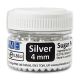 Silver Sugar Pearls - 4mm (25g / 0.88oz)