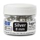 Silver Sugar Pearls - 8mm (25g/ 0.88oz)