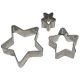 Stainless Steel Cutters - Star Set of 3
