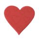 Red Embossed Sugar Heart - 38mm - Pack of 420