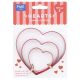 Hearts Valentines Cookie Cutter Set (3 Pieces)