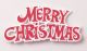 Plastic Merry Christmas Red Coloured Motto - Pack of 100